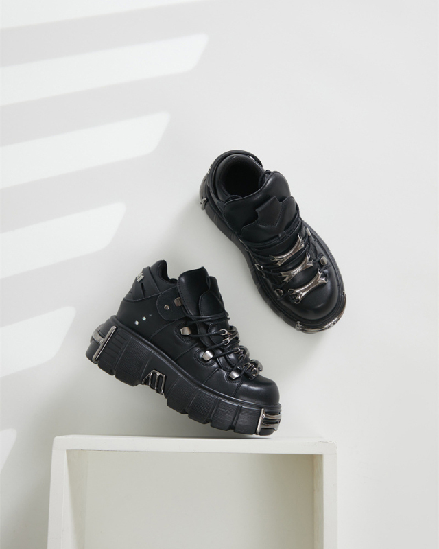 Y2K Style Low-top Punk Brogues Shoes