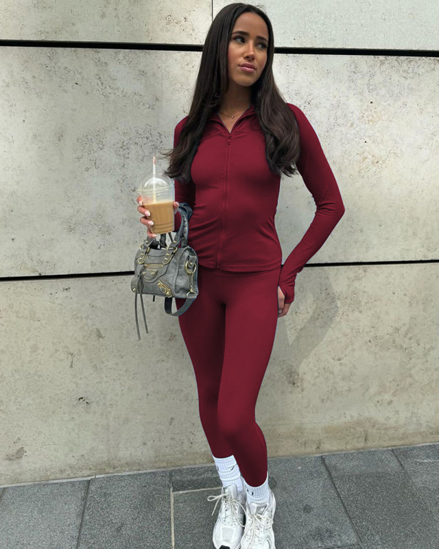 Sporty Women Trendy Two Piece Pant Set S-L