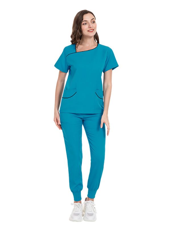 Summer Thin Comfortable Casual Short Sleeved Women's Set Scrub Set S-2XL