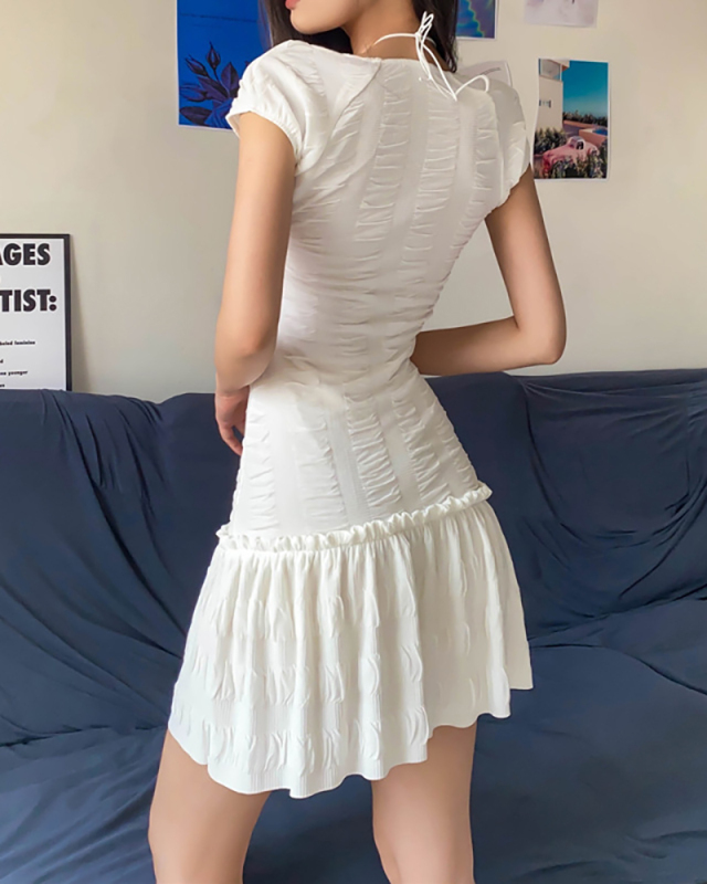 White Sleeveless Women Summer Loverly Dress S-L