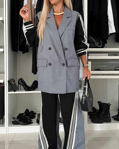 Ins Style Office Ladies Women Two Piece Pant Set S-XL