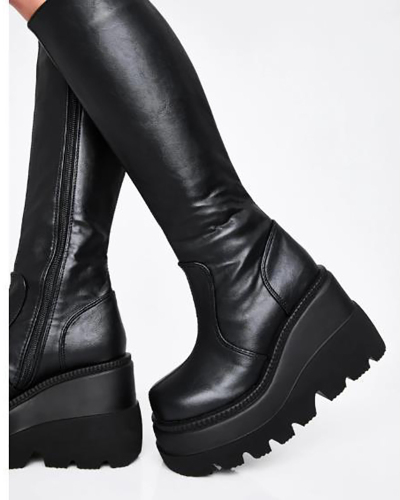 Wholesale New Arrival Women Fashion Black High Boot 35-43