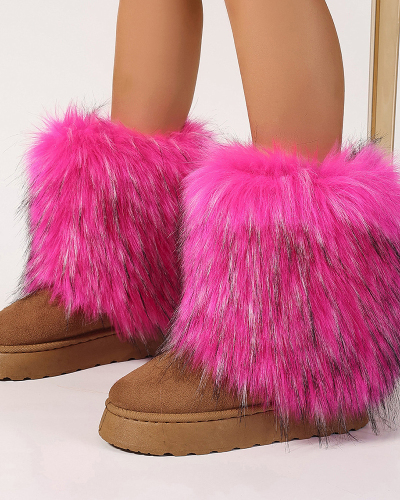 Y2K Style Winter Fur Snow Boots 36-42