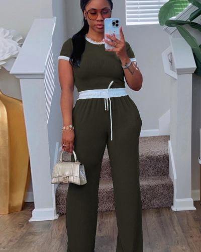 Wholesale Leisure Women New Daily Wear Two Piece Pant Set S-XXL