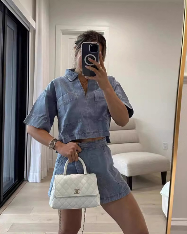 Comfort Jean Wholesale Women Fashion Summer Two Piece Short Set S-XL