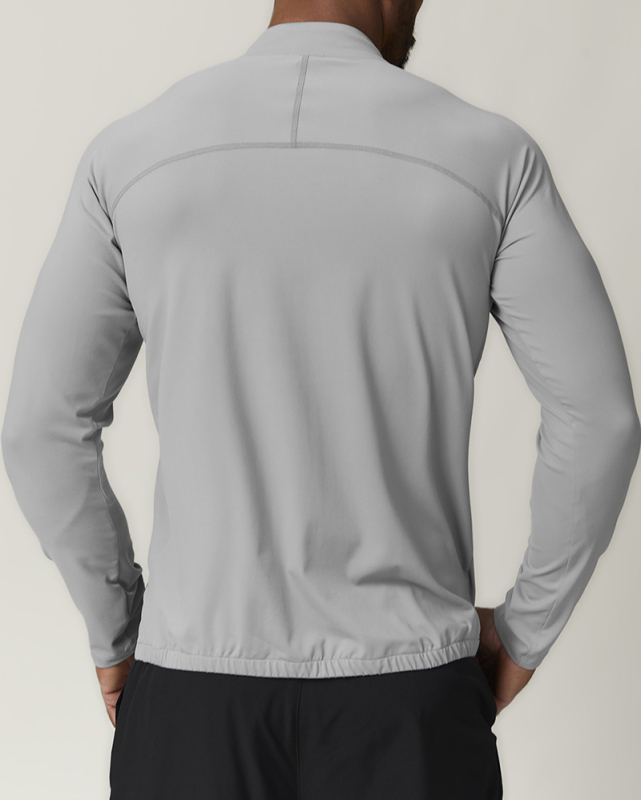 Men's Stand Neck Fitness Solid Color Outdoor Casual Warm Long Sleeve Coat S-2XL