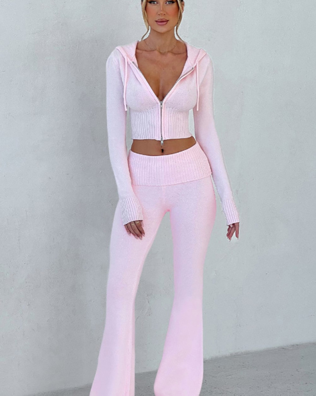 Women Leisure Wholesale Fashion Two Piece Pant Set S-L