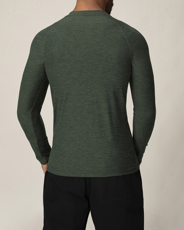 Men's Long Sleeve Crew Neck Training GYM Wholesale T-shirt S-2XL