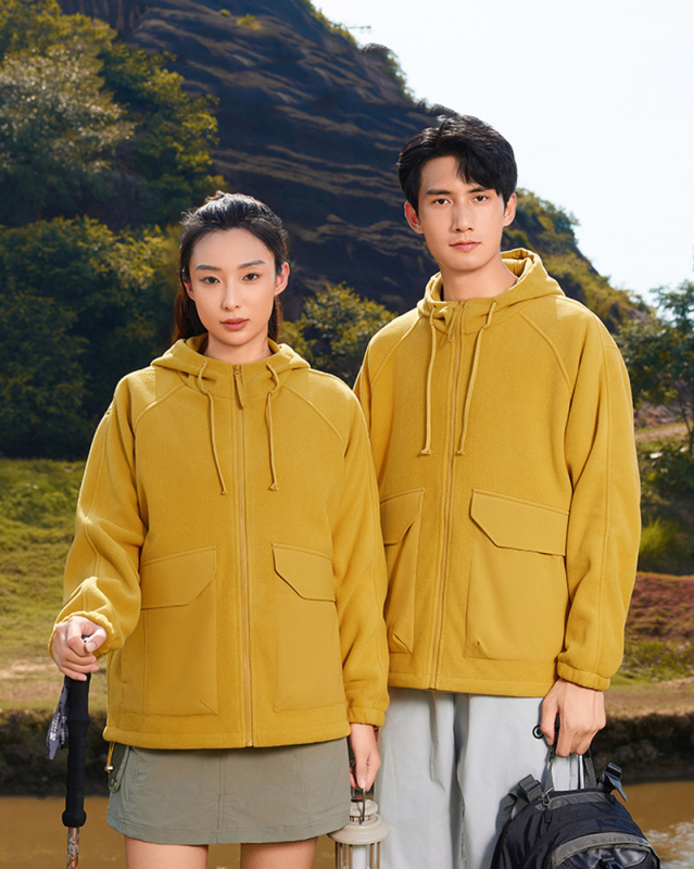 Outdoor Sports Men's Women's Warm And Cold Resistant Large Pocket Fleece Jackets S-4XL