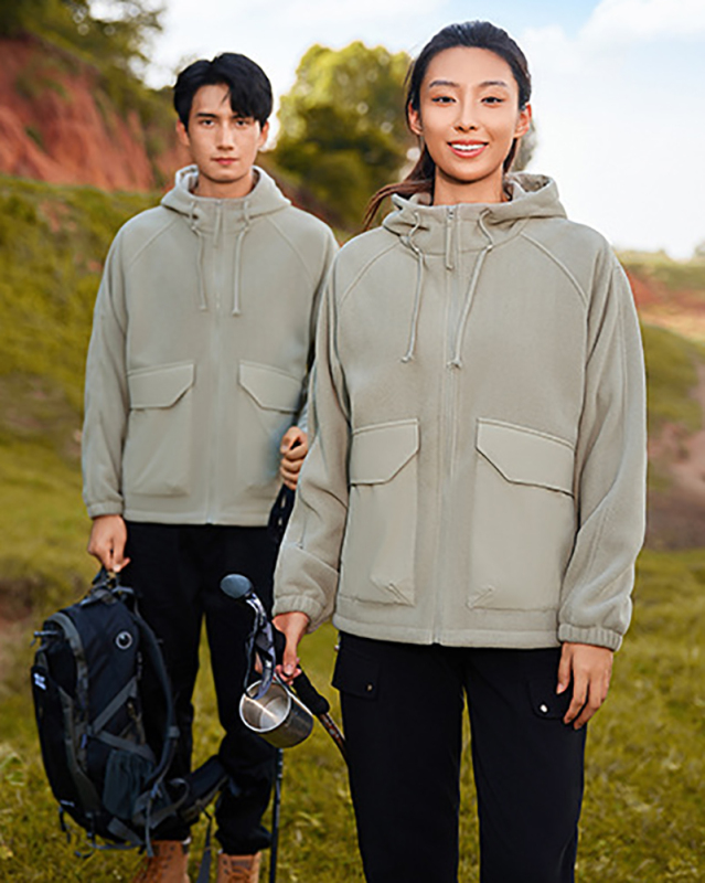 Outdoor Sports Men's Women's Warm And Cold Resistant Large Pocket Fleece Jackets S-4XL
