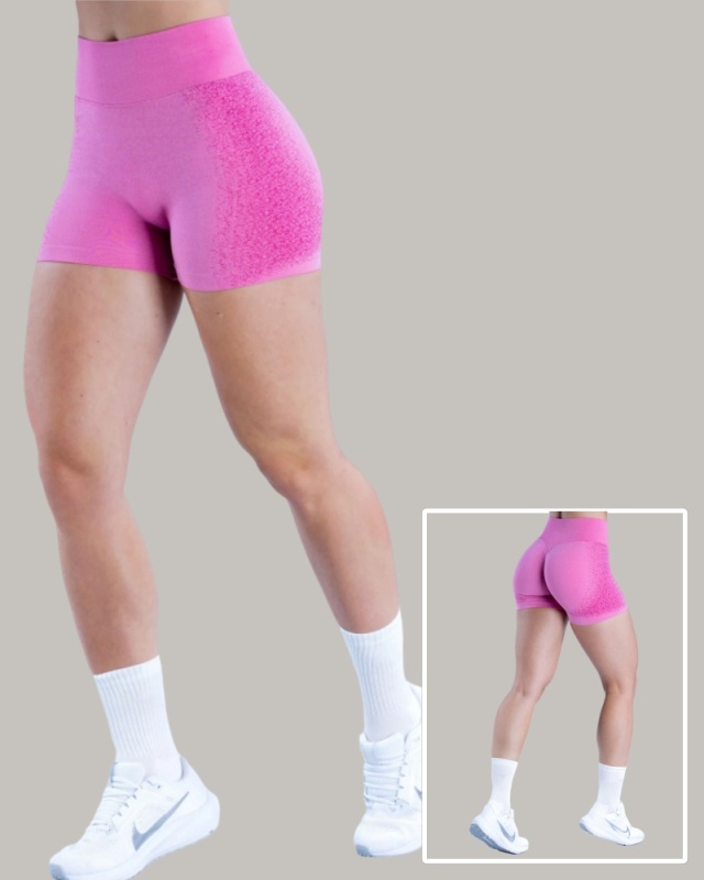 OEM Women Seamless Ruched Hips Lift Work Out Fintess Shorts XS-XL