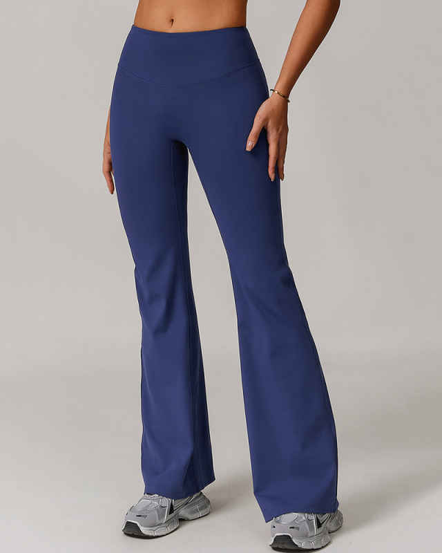 Women LOGO Customized Wide Leg Running Sports Pants S-XL