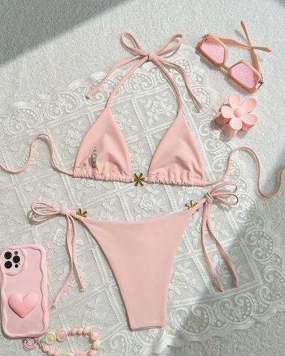 Wholesale Women Pink Cute Girl Swimming Wear