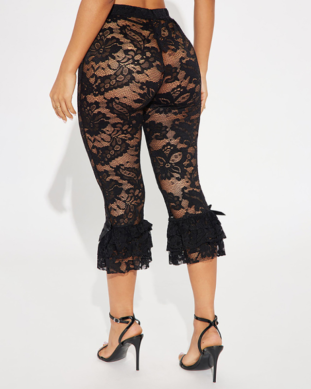 Lace See Through Women Sexy Shorts S-L