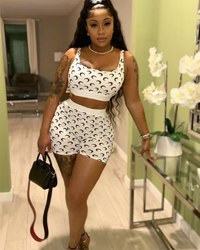 Printed Summer Girl Two Piece Outfits S-L