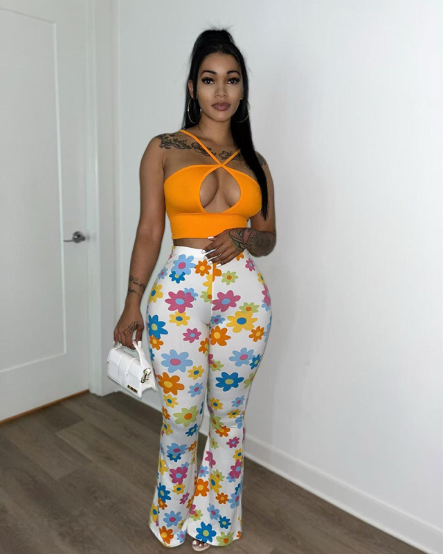 Summer Leisure Women Fashion Two Piece Pant Set XS-XL