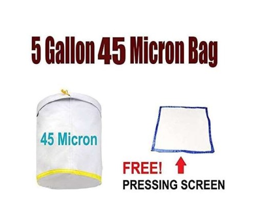 Herbal Extractor Kit 5 Gallon Bubble Bags Filter Canvas with Pressing Screen 2018ing - (Color: 45 Micron Hash Bag a)