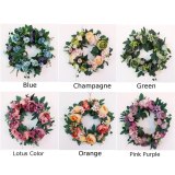 Home Decor Simulation Flowers Artificial Wreath Floral Door Wedding Wall Hanging Simulation Wreath Simulation Wreath Hanging Doo
