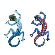 1PC Iron Art Gecko Pendant Delicate Gecko Wall Hanging Crafts Household Gecko Hardware Pendant Village Gecko Hanging Pendant
