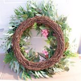 56cm / 22 inch Rose Garland Wall Decoration Hanging Door Decoration Wall Decoration For Wedding Decoration Family Party