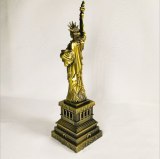 Antique Bronze The Statue of Liberty Replica Model Metal American New York Figurine World Famous Landmark Architecture