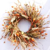 24 inch Artificial Fall Harvest Fall wreaths for Front door Thanksgiving Decor
