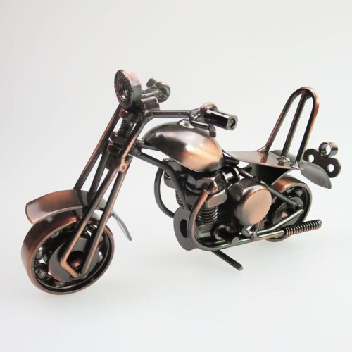 Creative Metal Crafts Furnishing Iron Motorcycle Model Design Birthday Gift Home Decortaion Accessories Figurines 15x6x7.5cm