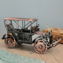 Vintage Alloy Classic Car Model Crafts Car Statue Decorative Ornaments Office Bedroom Home Figurines Miniatures Accessories