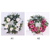 Handmade Floral Wreath Door Rose Wreath Artificial Peony Wreath for Front Door Decorations Wall Decor