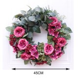 Handmade Floral Wreath Door Rose Wreath Artificial Peony Wreath for Front Door Decorations Wall Decor