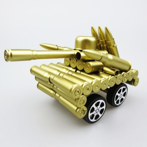 Four-Wheeled Tank Home Decoration Bullet Shell Crafts Military Model Ornaments Scenic Tourist Souvenirs Kids Toys Gift