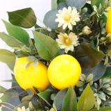 Simulated Lemon Wreath Wall Hanging Lemon Garland Decor Creative Lemon Hanging Garland Artificial Plants Wreath Pendant