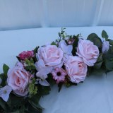 Floral Swag Artificial Flowers Peony Wreath Handmade Garland for Mirror Home Wedding Party Door Lintel Decoration