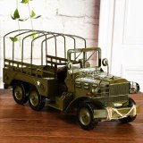 New Design 3D Diy Handmade Truck Model Pick-up Decoration Military Vehicle Ornament Automobile Display Vintage Artwork Car Model
