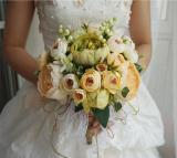 Wedding Bride Bouquet Realistic Hand Tied Flower Decoration Holiday Party Supplies European chaise longue roses wedding flowers
