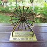 Vintage 3D Handmade Iron Material Home Cafe Ornament Ferris Wheel Decoration Sky Wheel Model London Eye Building Souvenirs Gift