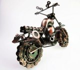 Vintage 3D Handmade Motorbike Model Motorcycle Decoration Moto Ornament Classic Autocycle Artwork Fans Souvenirs Gift Link Chain