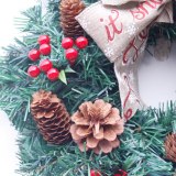 American mock Christmas Wreath with Pine cones for front door wreath for home  decoration 16 inch