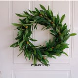 40cm Summer simulation green Olives Garland  Welcome Front  Door Wreath Housewarming Festival celebration Gifts dropshipping
