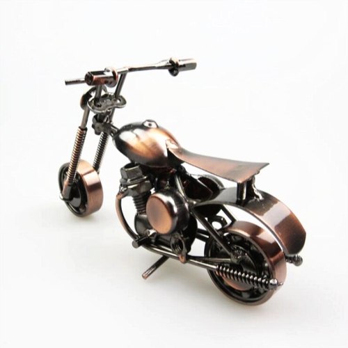 Classical 3D Handmade Motor Model Scrambling Motorcycle Decoration Simulation Motorbike Ornament Racing Motorcycle pattern Toy
