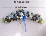 European style garland for wedding wall decoration artificial flower decoration door hanging garland wholesale with ribbon