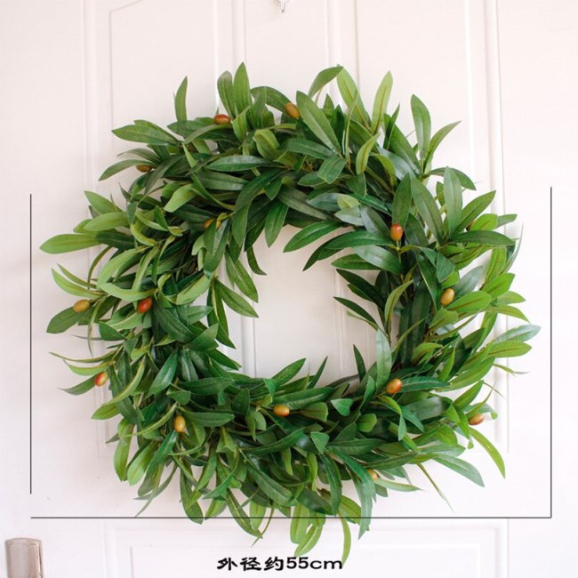 40cm Summer simulation green Olives Garland  Welcome Front  Door Wreath Housewarming Festival celebration Gifts dropshipping