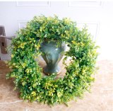 45cm Christmas simulation Green leaf Garland  Welcome Front  Door Wreath Housewarming party Festival celebration Gifts