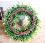 45cm Christmas simulation Green leaf Garland  Welcome Front  Door Wreath Housewarming party Festival celebration Gifts