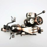 Vintage 3D Handmade Iron Make Simulation Motorbike Decoration Home Cafe Office Artwork Ornament Motorcycle Model Motor Tricycle
