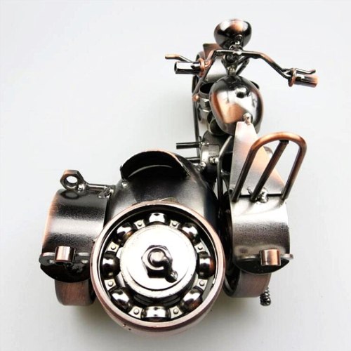 Vintage 3D Handmade Iron Make Simulation Motorbike Decoration Home Cafe Office Artwork Ornament Motorcycle Model Motor Tricycle