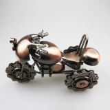 Vintage 3D Handmade Motorbike Model Motorcycle Decoration Classic Motor tricycle Ornament Beach Motorcycle Table Display Gift
