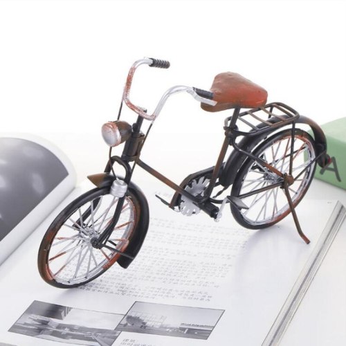 Vintage 3D Handmade Iron Material Home Cafe Ornament Classic Car Jewelry Bicycle Decoration Bike Model Mine bicycle Diy Toy Gift