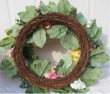 Spring hydrangea Wreath Decorated for Hallowee Home Wedding Garden Party Decor Wreath Hanging Door Silk Flower