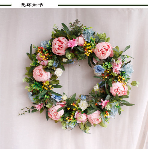 Simulated Wreath Door Wall Decoration Bridal Bouquet Fake Plants Cascading Holding Flower With Faux Pearls Wedding Party Props
